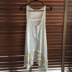 Free People Cream Tank Tunic S